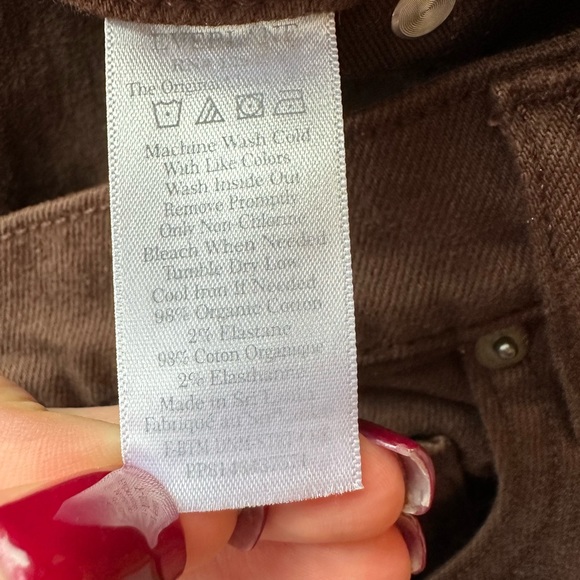 EVERLANE SIZE 30 new NWT The Original Cheeky Jean jeans crop straight brown - Picture 6 of 8